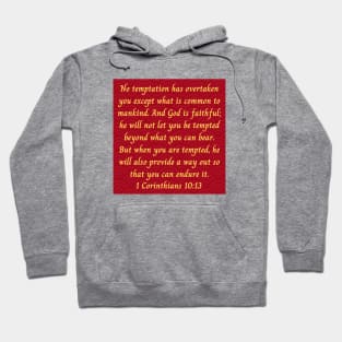 Bible Verse 1 Corinthians 10:13 Hoodie